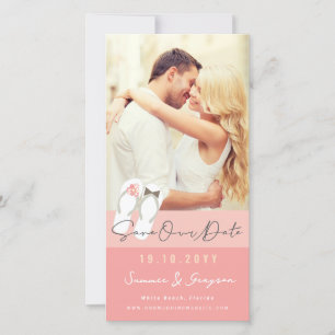 Herr und Frau Flip Flops Gänseblümchen Strandhochz Save The Date