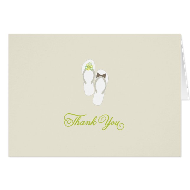 Herr und Frau Flip Flops Green Daisies Beach Weddi (Vorderseite (Horizontal))