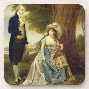 Herr und Frau Fraser, c.1785-90 (Öl auf Leinwand) Getränkeuntersetzer
