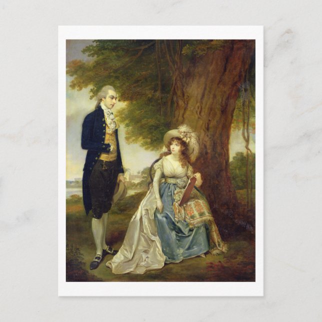 Herr und Frau Fraser, c.1785-90 (Öl auf Leinwand) Postkarte (Vorderseite)
