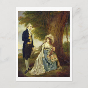Herr und Frau Fraser, c.1785-90 (Öl auf Leinwand) Postkarte