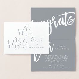 HERR UND FRAU GRATULATIONS CARD FOLIENKARTE