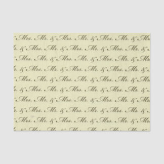 Herr und Frau Hochzeit elegante Braut und Bräutiga Seidenpapier