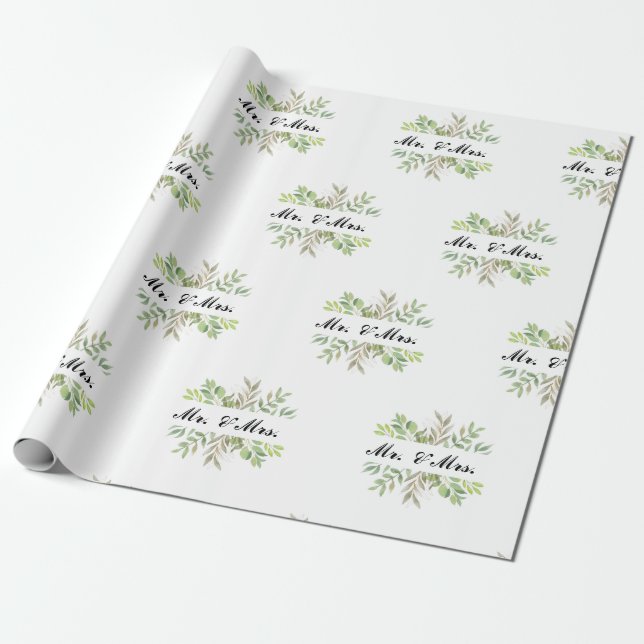 Herr und Frau Hochzeit Geschenkpapier (Ungerollt)