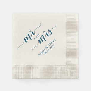 Herr und Frau Hochzeit Serviette