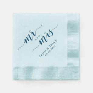 Herr und Frau Hochzeit Serviette