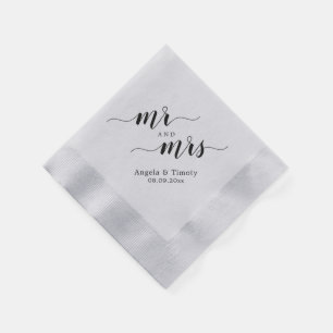 Herr und Frau Hochzeit Serviette