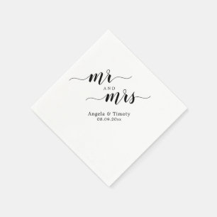 Herr und Frau Hochzeit Serviette