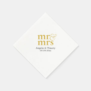 Herr und Frau Hochzeit Serviette