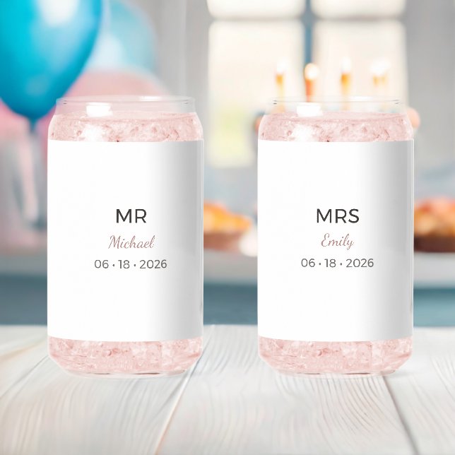 Herr und Frau Hochzeitsgläser | Romantisches Toast Dosenglas (Insitu (Baby Party))