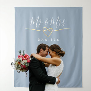 Herr und Frau Hochzeitshintergrund Wandteppich