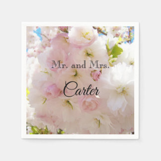 Herr und Frau Hochzeitspaar Name Papiertücher Serviette