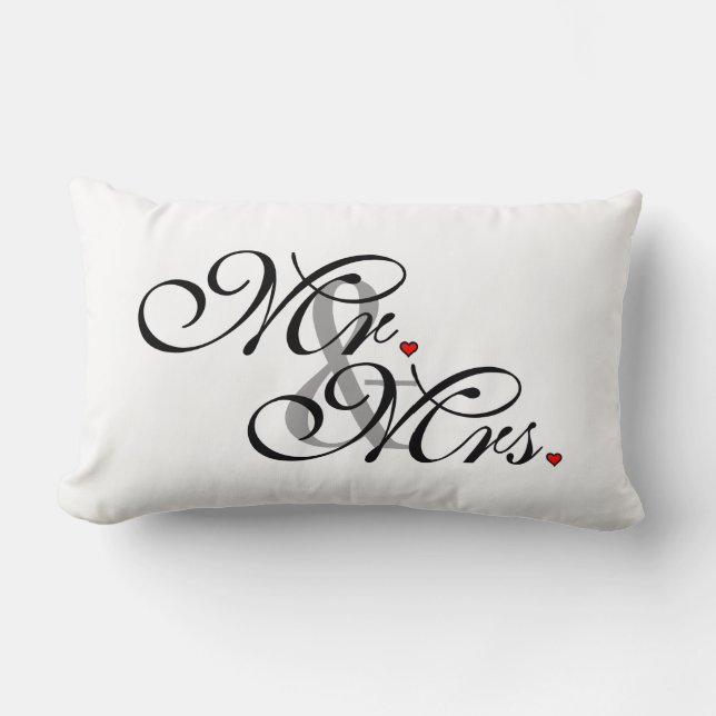 Herr und Frau Husband Wife His Her Weds eben Lendenkissen (Vorderseite)