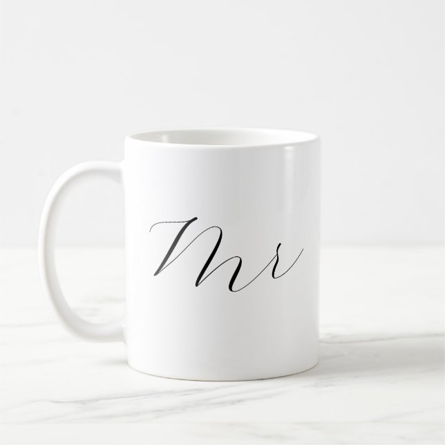 Herr und Frau Kaffeetasse Set - Hochzeitsgeschenk  (Links)