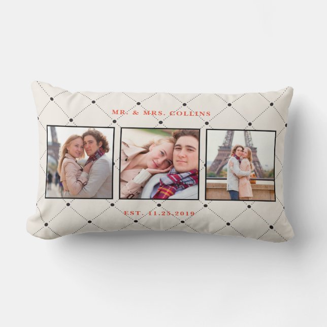 Herr und Frau Multi Foto Pillow Lendenkissen (Vorderseite)