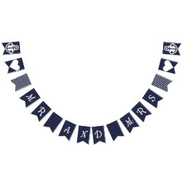 Herr und Frau Nautical Bunting Wimpelkette