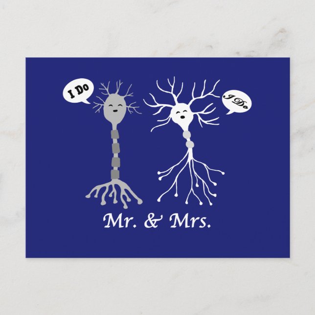 Herr und Frau Neuron Postkarte (Vorderseite)
