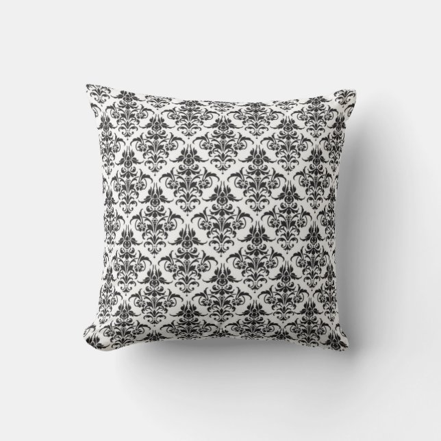 Herr und Frau Newlywed Pillow - Schwarzweiss Kissen (Vorderseite)