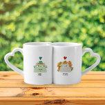 Herr und Frau Niedlich Couple Liebestassen<br><div class="desc">Komisch,  modern,  einzigartig,  kawaii Katzen niedlich Mr. und Mrs. Tasse Set für Liebe Paar,  mit Herzen.</div>