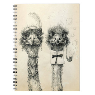 Herr und Frau Ostrich Notizblock