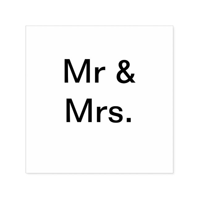 Herr und Frau Paare nennen Monogramm Text einfache Permastempel (Design)