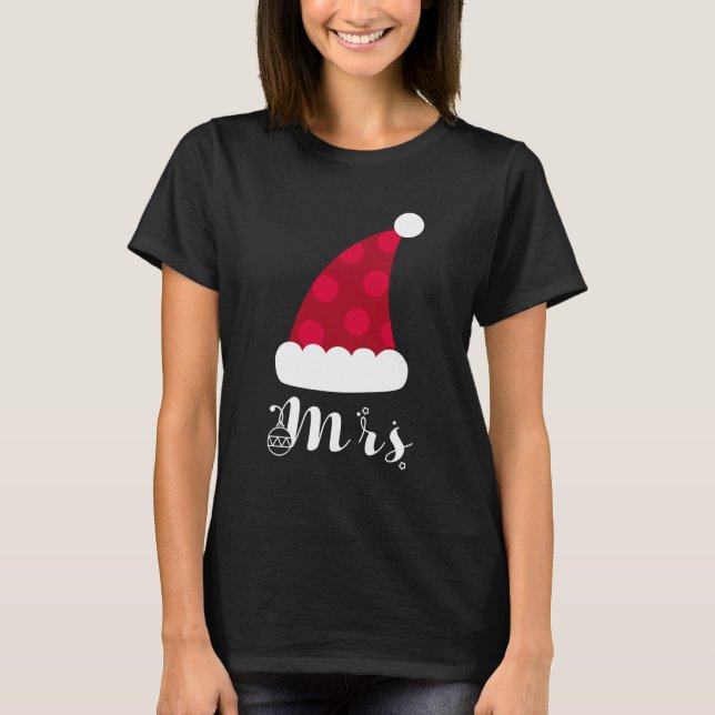 Herr und Frau Paare Weihnachten T-Shirt (Vorderseite)