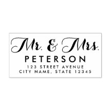 Herr und Frau Personalisiert Rubber Briefmarke