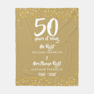 Herr und Frau Recht Lustig 50. Hochzeitstag Fleecedecke