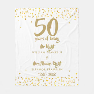 Herr und Frau Richtig Spaß Goldene 50. Hochzeitsta Fleecedecke