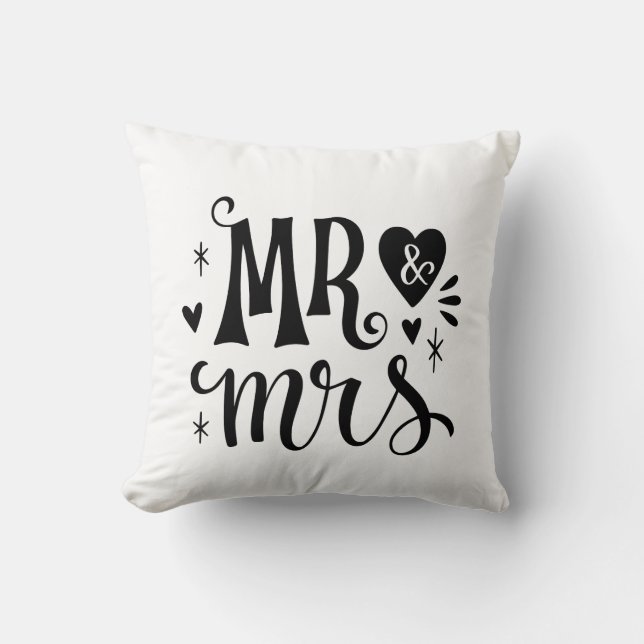 Herr und Frau - Romantic Keepake Gift Kissen (Vorderseite)