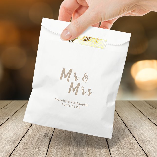 Herr und Frau rustikale Hochzeit bevorzugt Geschenktütchen (Mr and Mrs rustic country wedding favors Favor Bag)