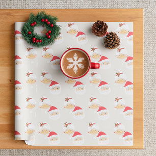Herr und Frau Santa Claus Silver Weihnachten Geschenkpapier