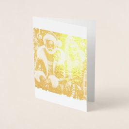 Herr und Frau Santa Faltkarte Folienkarte