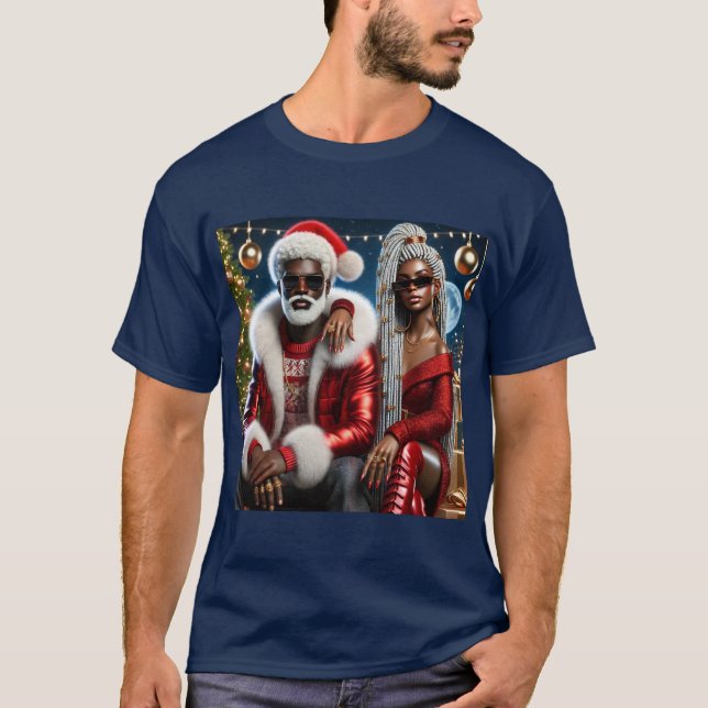 Herr und Frau Santa Faltkarte T-Shirt (Vorderseite)