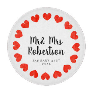 Herr und Frau Schneidbrett Geschenk für Frischverm Schneidebrett