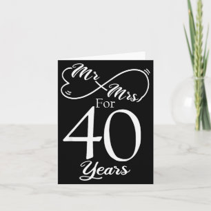 Herr und Frau seit 40 Jahren 40. Hochzeitstag Karte