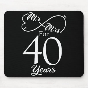 Herr und Frau seit 40 Jahren 40. Hochzeitstag Mousepad