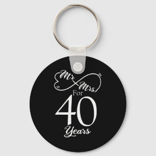 Herr und Frau seit 40 Jahren 40. Hochzeitstag Schlüsselanhänger