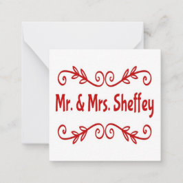Herr und Frau Sheffey Mitteilungskarte