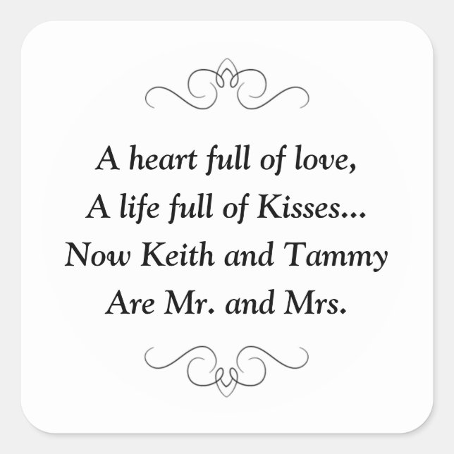Herr und Frau Square Sticker (Vorderseite)