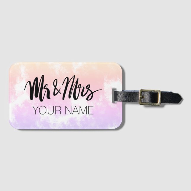 Herr und Frau Typografy Gepäckanhänger für frische (Vorderseite (Horizontal))