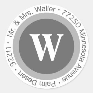 Herr und Frau Waller Custom Address Label Runder Aufkleber