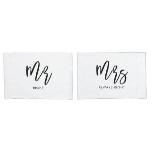 Herr und Frau Wifey und Hubby Couple Pillowcases Kissenbezug