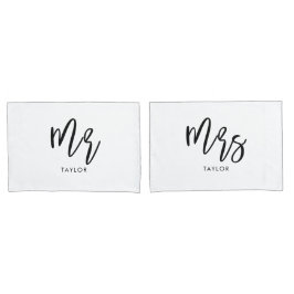 Herr und Frau Wifey und Hubby Couple Pillowcases Kissenbezug