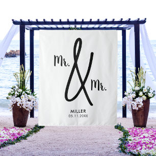 Herr und Herr Backdrop Gay Wedding LGBT Wandteppich