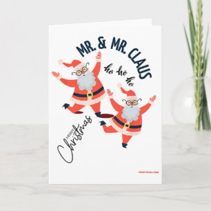 Herr und Herr Claus Weihnachten Xmas T-Shirts Sant Karte