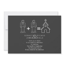 Herr und Herr Doodle Church Chalkboard Gay Wedding