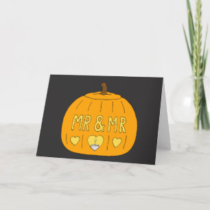 Herr und Herr Halloween Pumpkin Karte