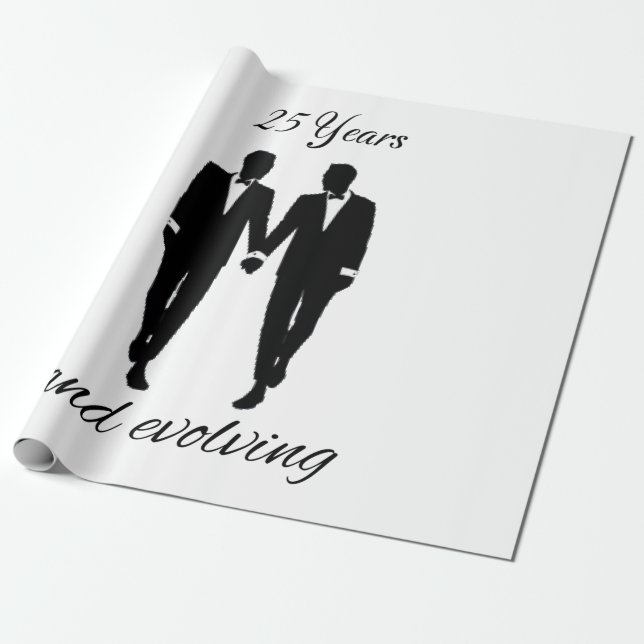 Herr und Herr Packpapier weiß und schwarz (Ungerollt)