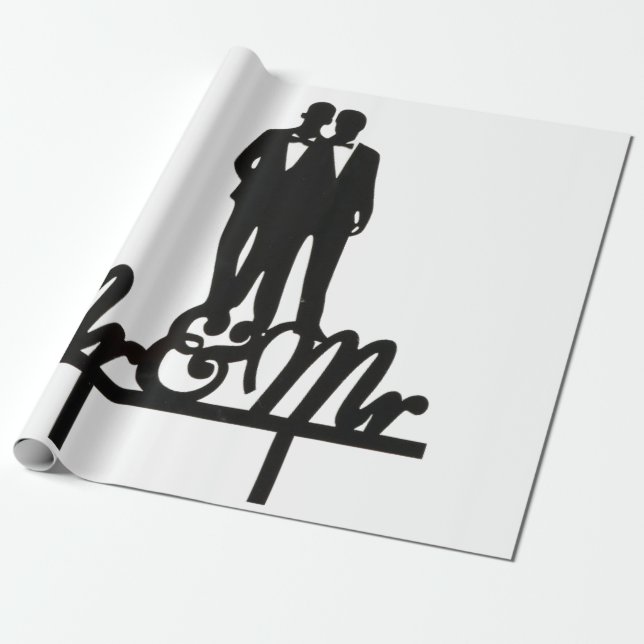 Herr und Herr Packpapier weiß und schwarz (Ungerollt)